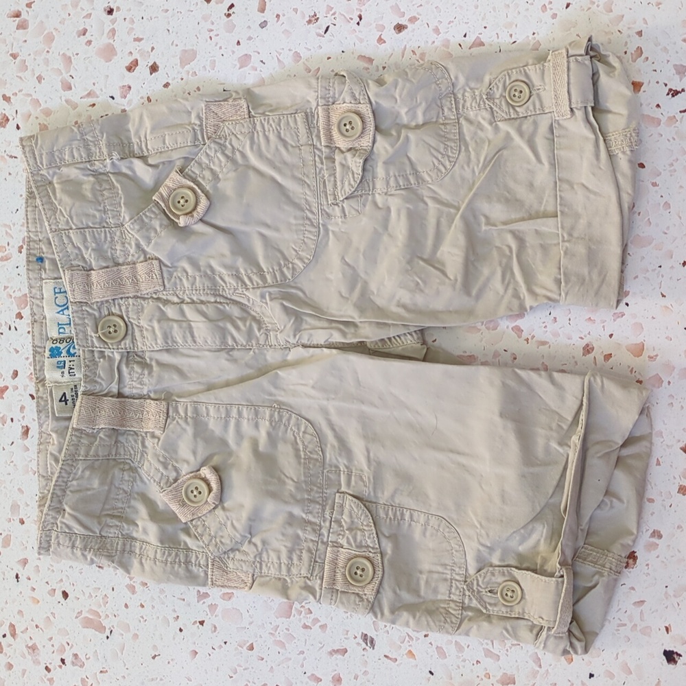 Place | Light Khaki Cargo Shorts | 4